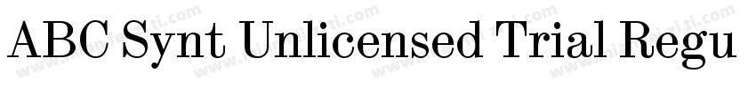 ABC Synt Unlicensed Trial Regular字体转换